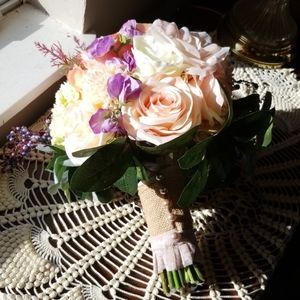 Silk Flower Wedding Bouquet